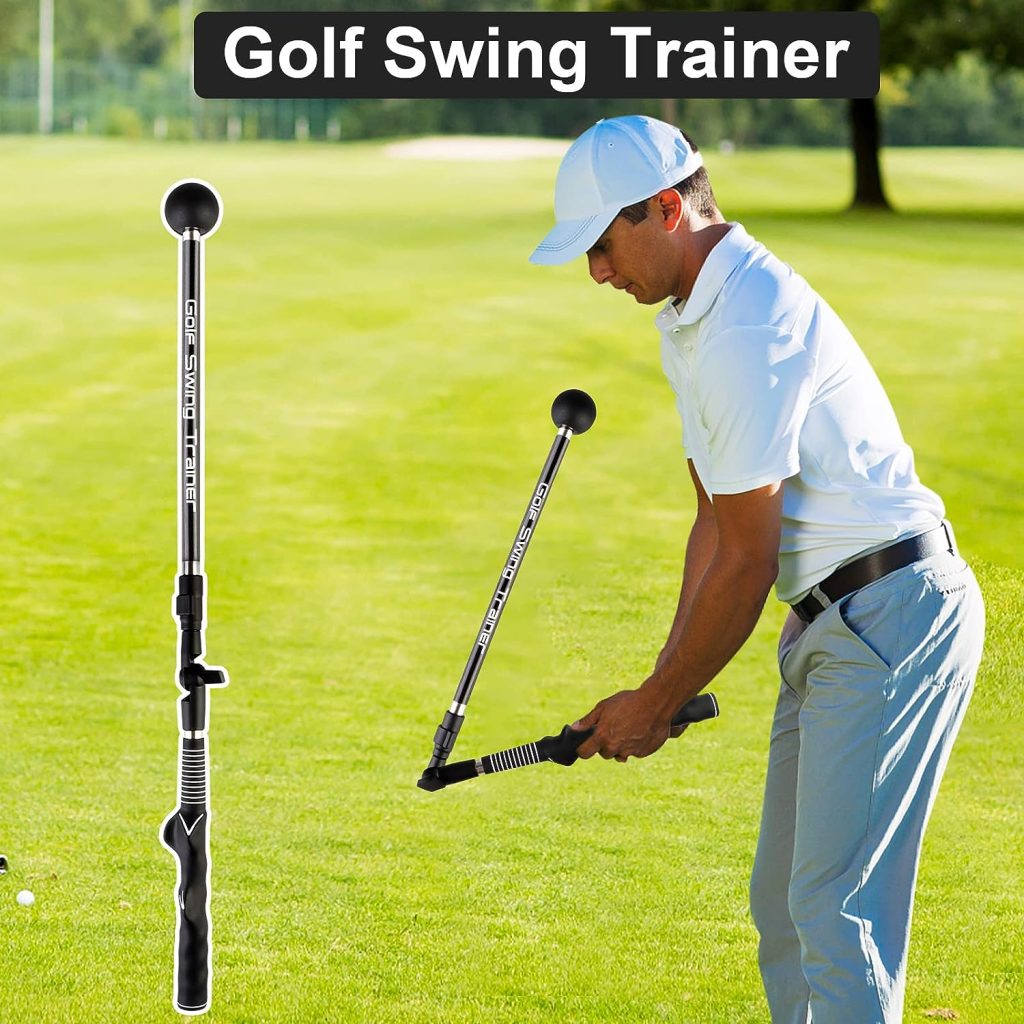 TAOTOP Golf Swing Trainer, Portable Golf Training Aid, Adjustable Lightweight, Durable Golf Trainer with Ergonomic Grip for Beginners