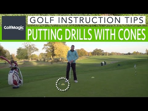 Golf Instruction Tips: Putting drills with cones #13