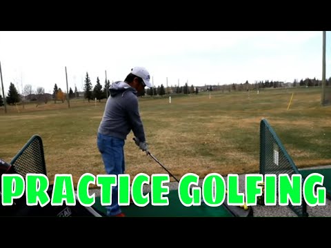 Practice golfing in driving range // Buhay sa Canada // life in Canada