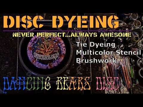 Disc Golf Dyeing (tie dye, stenciling, spin dye) – Dancing Bears Disc