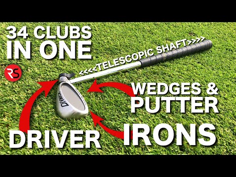 Playing golf with ONE ADJUSTABLE CLUB (34 clubs in 1)