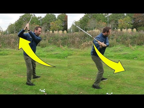 Right elbow KEY to shallow the golf club and hit it further