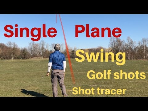 Single plane swing golf shots with Shot Tracer, slow motion analysis