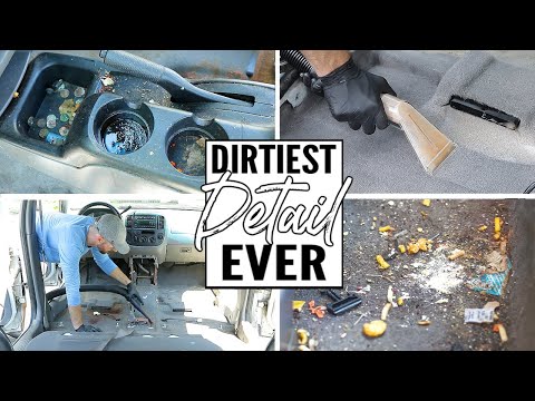 Cleaning The Dirtiest Car Interior Ever! Complete Disaster Full Interior Car Detailing A Ford Escape