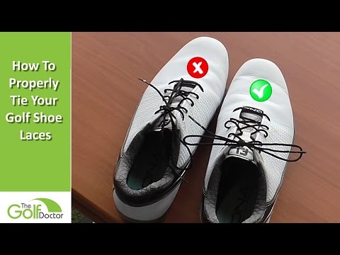 How To Tie Golf Shoes Correctly | Right Vs Wrong Golf Shoe Tying Video |