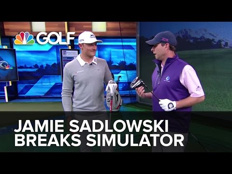 Jamie Sadlowski breaks Golf Channel simulator | Golf Channel