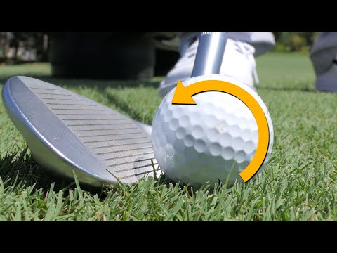 HOW TO HIT GOLF WEDGE SHOTS WITH BACKSPIN!