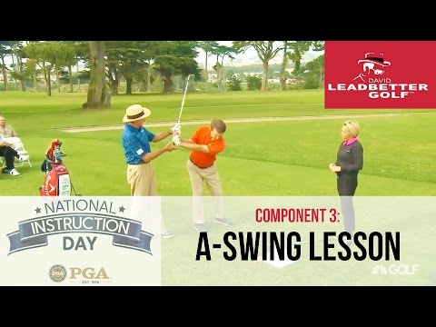 David Leadbetter teaches The A Swing to an amateur, National Instruction Day 2016