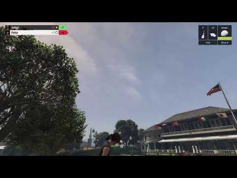 GTA cars driving at golf course