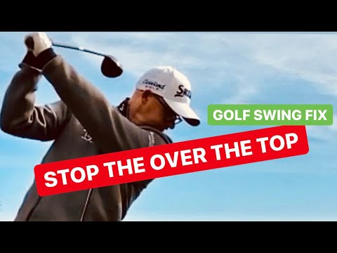 GOLF SWING OVER THE TOP FIX STUCK INDOORS LESSONS