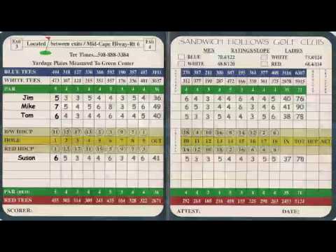 Understanding Your Golf Score Card