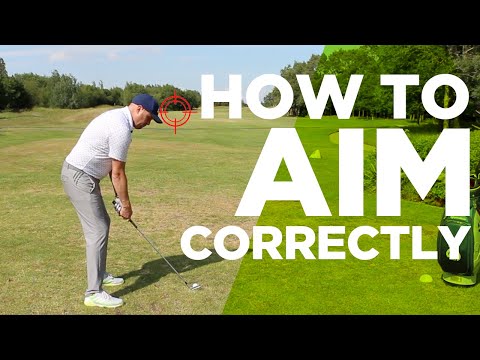 HOW TO AIM THE GOLF CLUB CORRECTLY AND HIT STRAIGHTER SHOTS