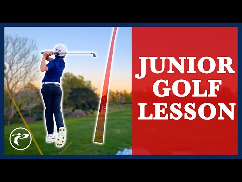 Junior Golf Lesson – Backswing Plane Drills & Hip Rotation