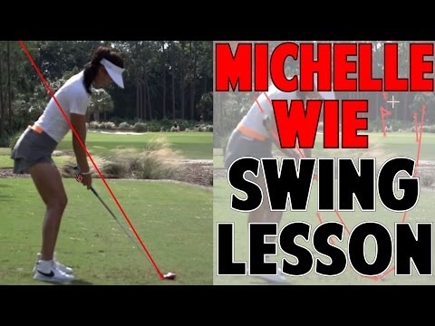 MICHELLE WIE SWING LESSON | How to Stay on In Your Posture & On Plane