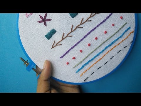 Hand Embroidery for Beginners – Part 2 | 10 Basic Stitches | HandiWorks #52