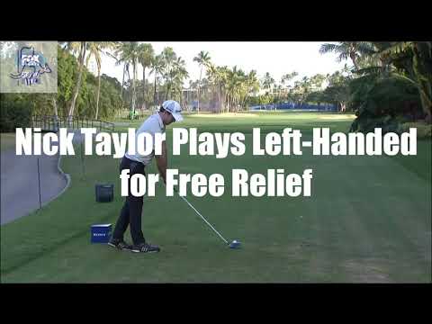 Nick Taylor Plays Left-Handed to Get Free Relief – Golf Rules Explained