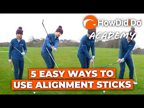 5 EASY ways to improve your swing using alignment sticks | HowDidiDo Academy