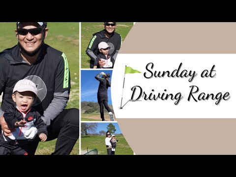 GOLF | WITH JESSE ON THE DRIVING RANGE FOR THE FIRST TIME | FAMILY VLOG | HAPPY DAY |
