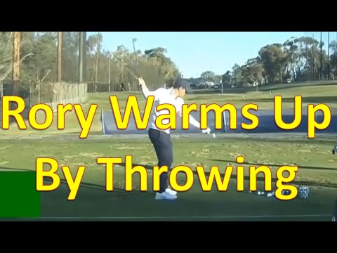 Rory McIlroy Warm Up Throwing Muscles & Learn From Long Drive Champion