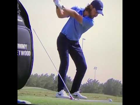 Slo-mo of Tommy Fleetwood’s swing using the Swing Plane Perfector