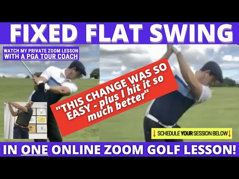 GOLF LESSONS FOR BEGINNERS: Fix A Flat Swing (watch my private zoom lesson with top PGA Tour Coach)