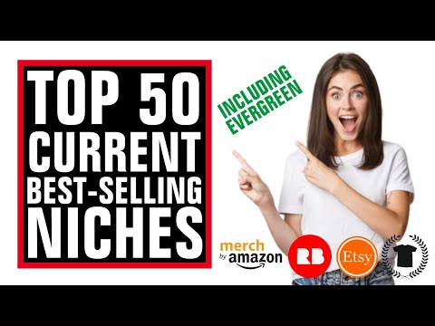 Top 50 Current Best Selling Niches On Merch By Amazon | Print On Demand Business