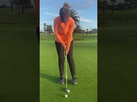 Putt with your leading hand lower on the grip