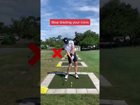 Stop blading your irons #golf #tips #shorts