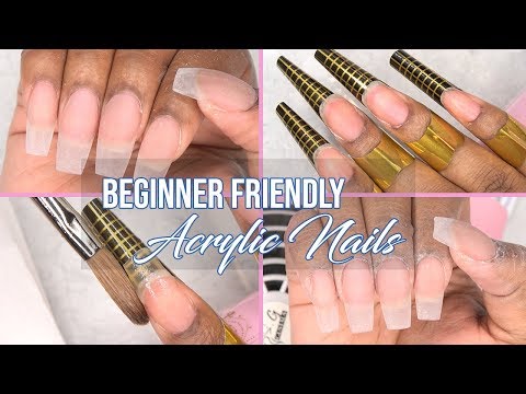 Acrylic Nails Tutorial – How to – Acrylic Nails using Nail Forms – For Beginners
