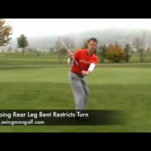 Golf Swing Lessons, Tips & Instruction – Backswing Rear Leg Position in Golf