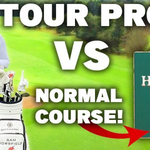 What will a TOUR PRO golfer score around a public course?