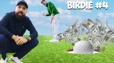 I gave a PRO GOLFER cash £££ for every birdie! (Very EASY Course)