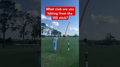 What Club Are You Hitting From The 150 Yard Stick? #Golf #Shorts