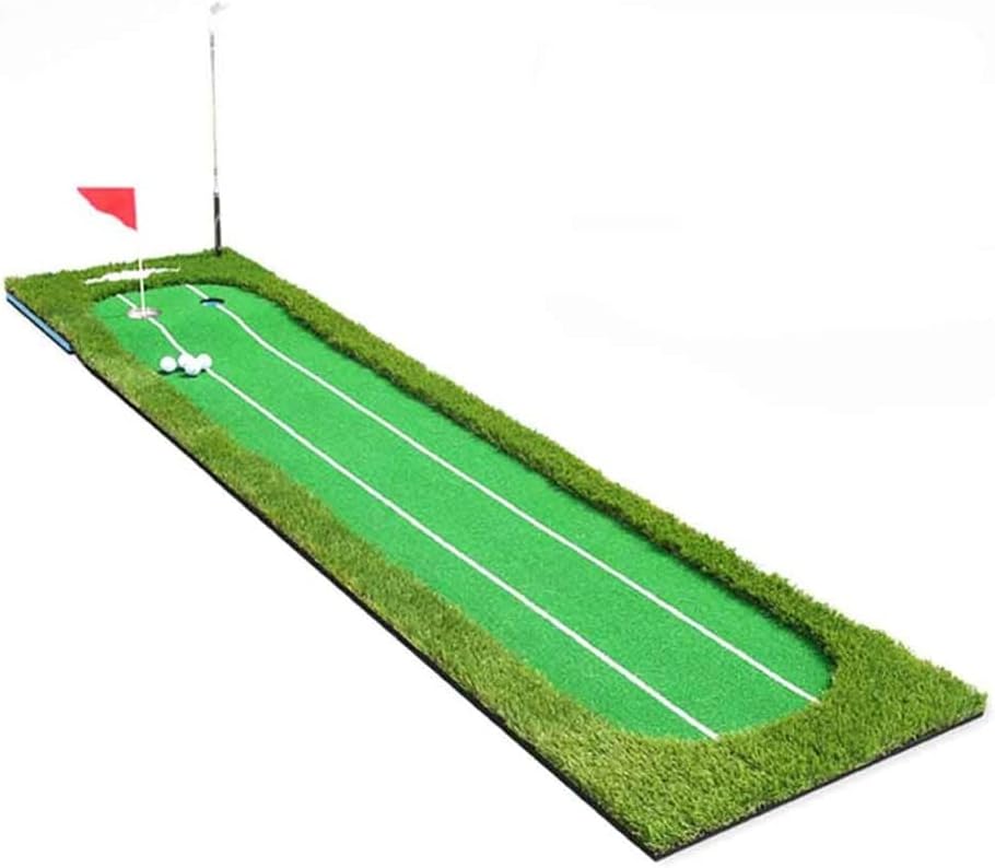 AFLHYJK Indoor Golf Mat Practice Putting Green Double-Baseline Putter Trainers Golf Training Aids (Color : 50cmx300cm)