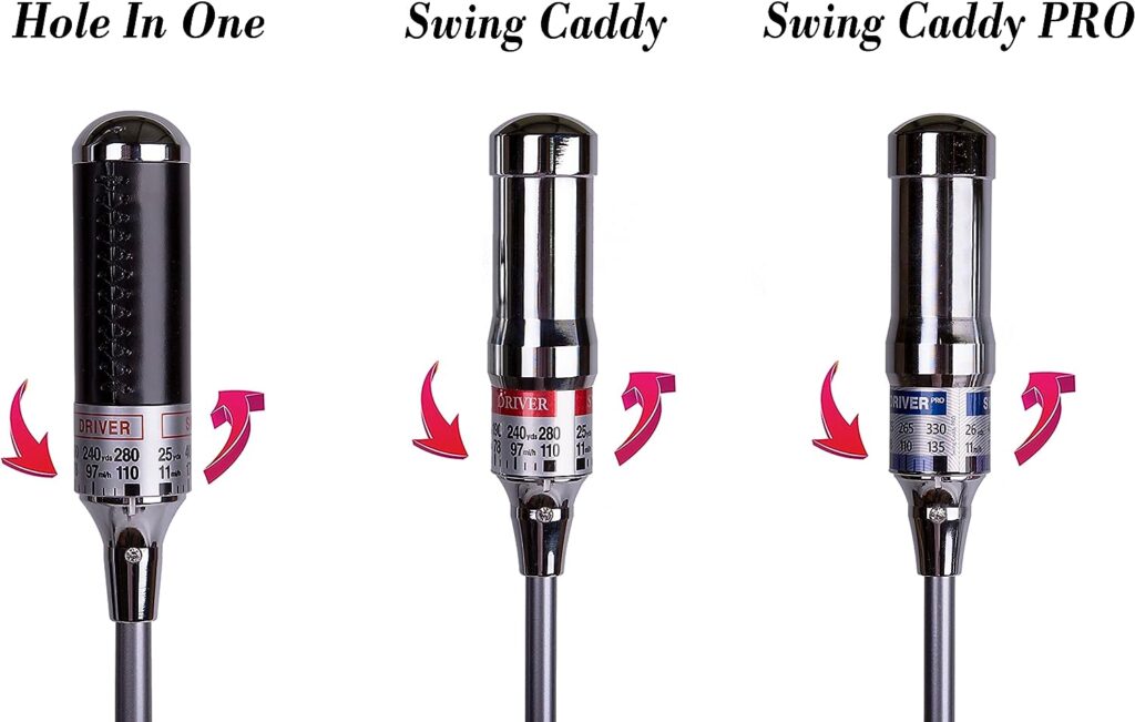 Swing Caddy: Golf Swing Trainer Patented for Distance, Rhythm, Tempo, Accuracy  Warmup