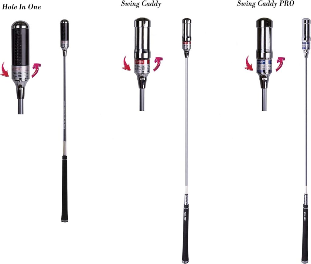 Swing Caddy: Golf Swing Trainer Patented for Distance, Rhythm, Tempo, Accuracy  Warmup