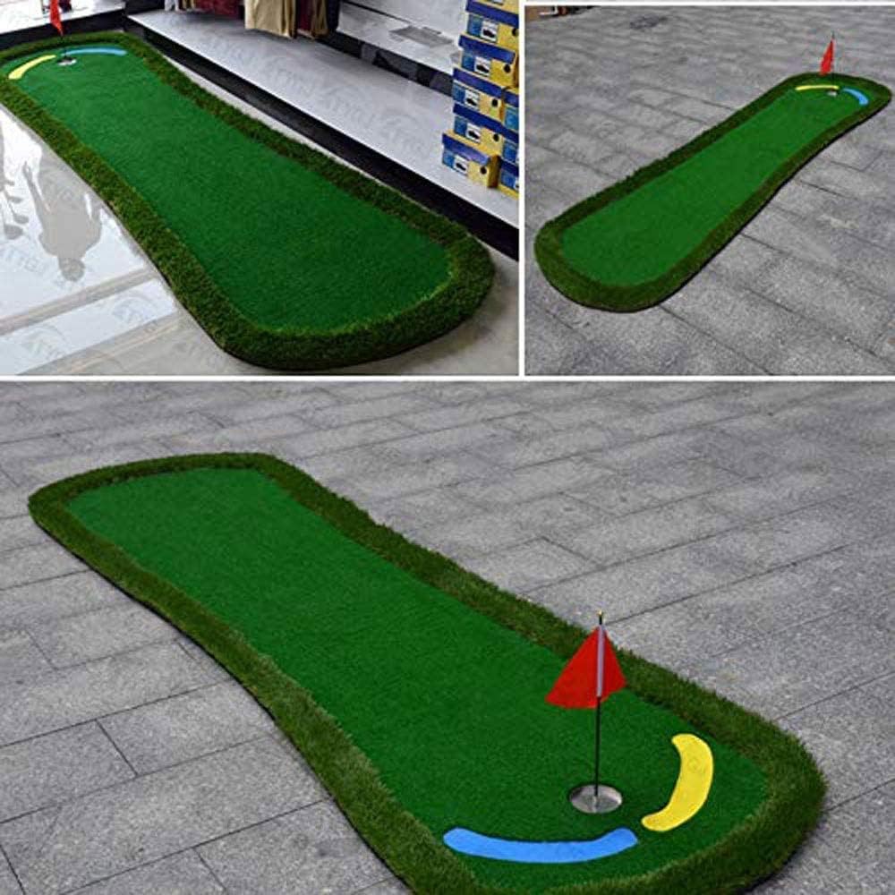 AFLHYJK Indoor Golf Putting Mini Greens Home Practice Portable Putting Trainer Office Exercise Kit Mat Hitting Pad Golf Training Aid