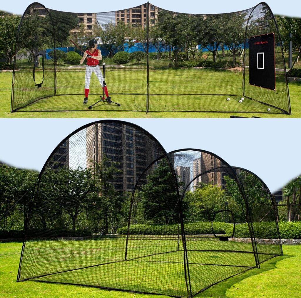 Gagalileo Baseball Batting Cage,Softball and Baseball Practice Batting Cage,Batting Cage for Backyard,Portable Softball Baseball Pitching Cage,Heavy Duty Pitching Cage