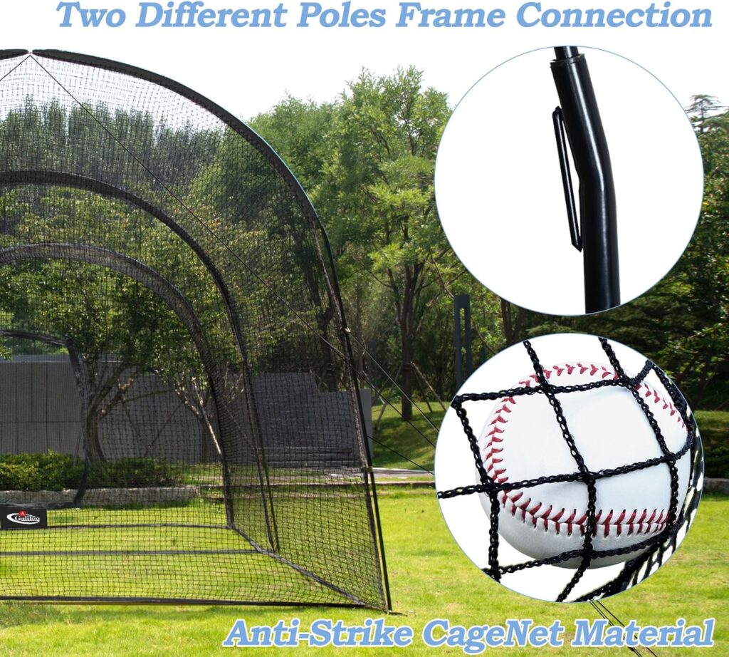 Gagalileo Baseball Batting Cage,Softball and Baseball Practice Batting Cage,Batting Cage for Backyard,Portable Softball Baseball Pitching Cage,Heavy Duty Pitching Cage